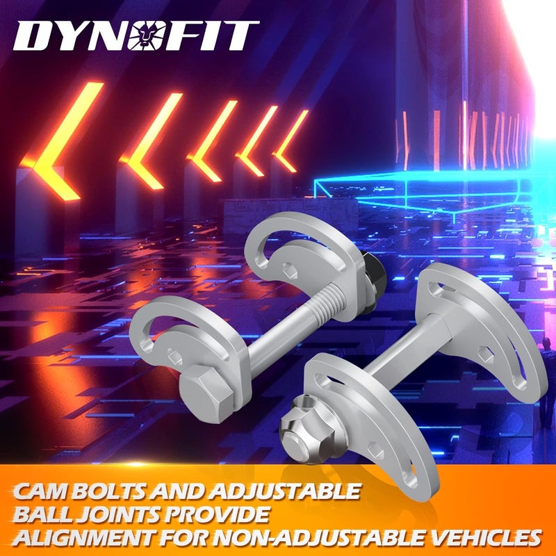 dynofit Store Camber Bolts Kit for Chevy Silverado GMC Sierra 1500 2500, Upper Control Arm Cam Bolts for Yukon Express 1500 2500 Hummer H2 H3, Alignment Camber Caster Adjusting Bolt ±1.5 Degree, 2PCS - Image 2